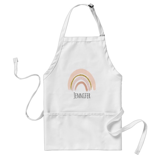 Tablier Pastel Pink & Faux Parties scintillant Rainbow Boh (Devant)
