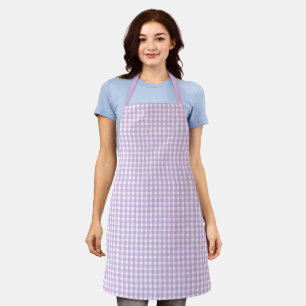 Tablier Pastel Purple En vichy Motif Apron