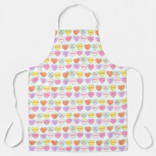 Tablier Pastel Valentine's Day Candy Coeurs de conversatio