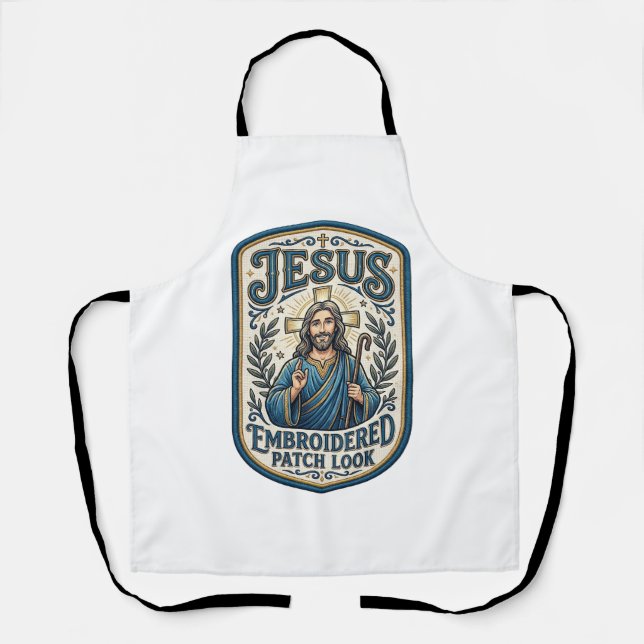Tablier Patch brodé Jésus Regardez Patch brodé Jésus (Recto)