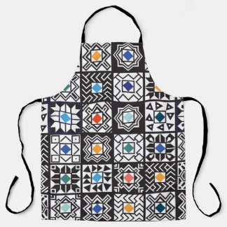 Tablier Patchwork Maori : Ethnic Carpet Design.