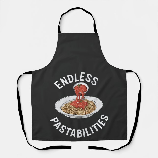 Tablier Pâtes infinies Amusant Pasta Spaghetti Lover (Recto)