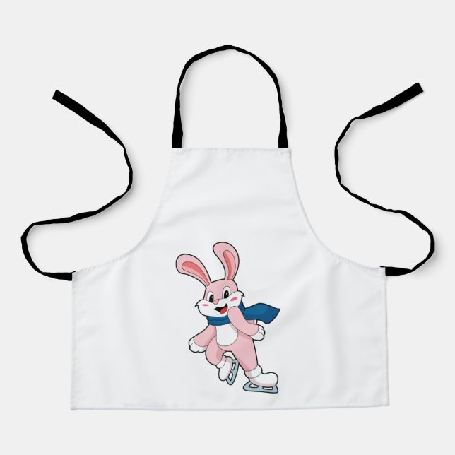 Tablier Patinage sur glace sur lapin Patins sur glace (Recto)