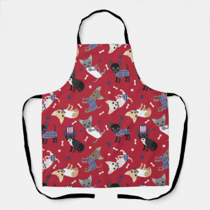 Tablier Patriotique Chihuahua Motif Apron