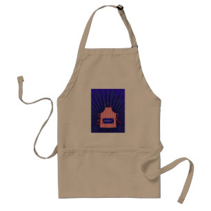 Tablier Patriotique USA Chef Rouge Blanc Bleu BBQ Cuisine