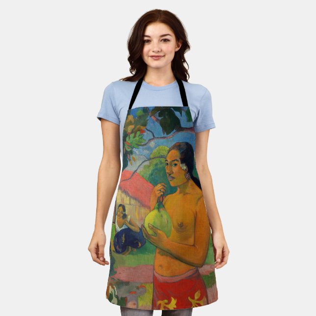 Tablier Paul Gauguin - Une femme tenant un fruit (Porté)