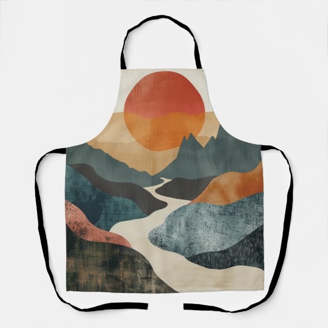 Tablier Paysage Abstrait de Boho (5) (Recto)