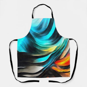 Tablier Paysage Abstrait Vivant Chaleur Fondue 4