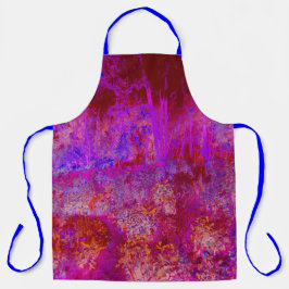 Tablier Paysage impressionniste Trippy Red et Magenta