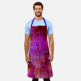Tablier Paysage impressionniste Trippy Red et Magenta