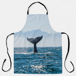 Tablier Paysage marin de la baleine : Eau Dramatique.