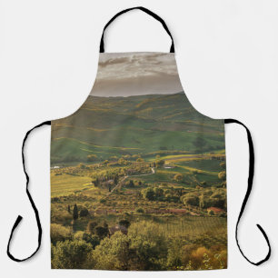 Tablier Paysages ruraux italiens, coucher de soleil de Tos