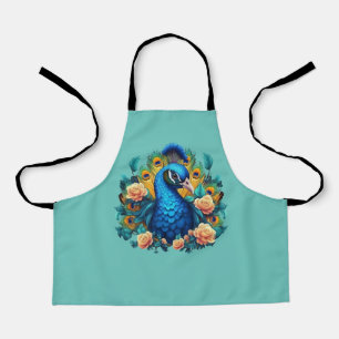 Tablier Peacock Avec Roses Peach