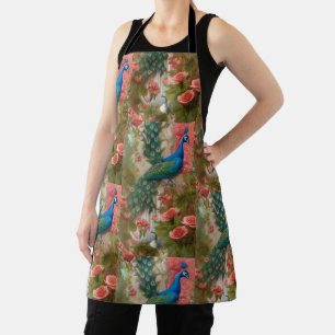 Tablier Peacock en Apricot Jardin Rose
