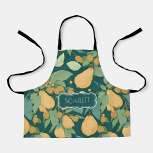 Tablier Pear Floral coloré Motif personnalisé