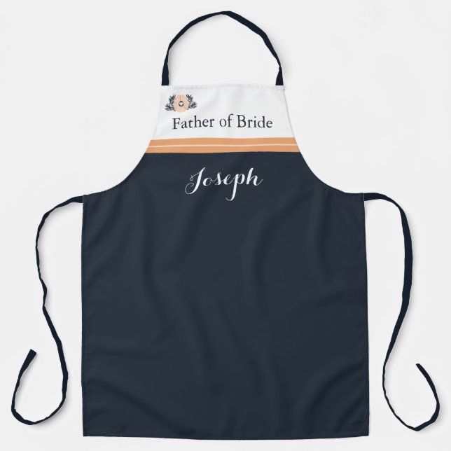 Tablier Pearl Black Watusi Taca Mariage Père Bride Apron (Recto)
