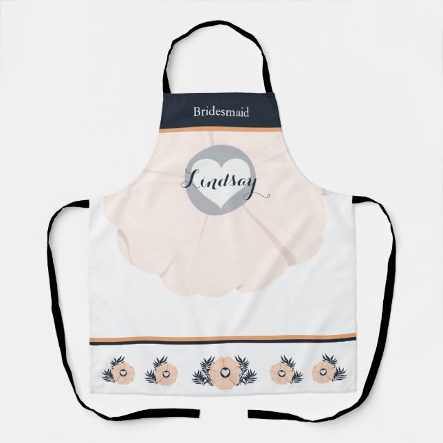 Tablier Pearl Black Watusi Tacao Bridesmaid Mariage Apron (Recto)