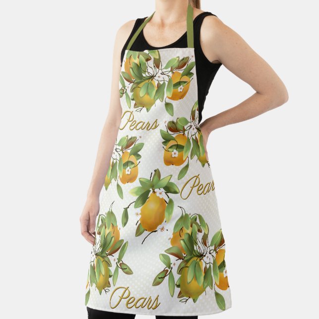 Tablier Pears Motif de gaufre de fruits (Insitu)