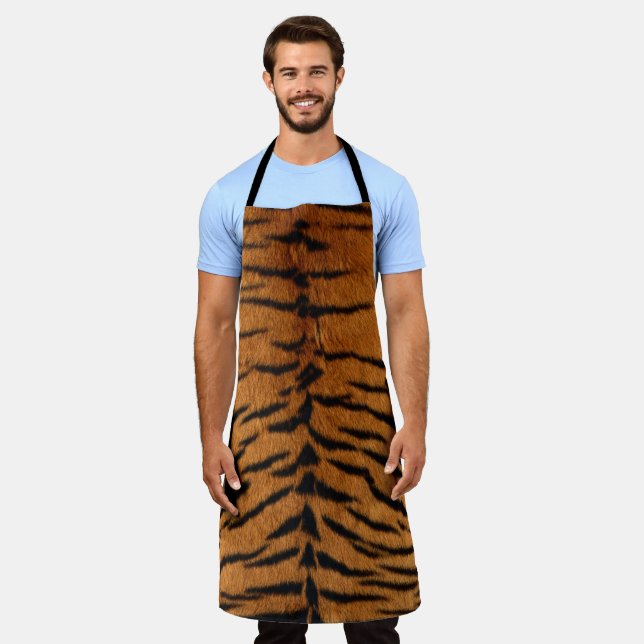 Tablier Peau tigre de Sibérie de Faux (Porté)
