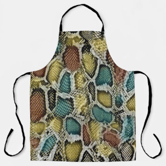 Tablier Peaux de serpent colorées : conception transparent
