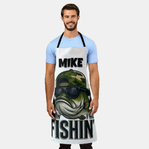 Tablier Pêche à la basse comique personnalisée