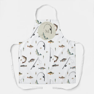 Tablier Pêche Rod & Reel Poisson Thème Pêcheur Monogramme