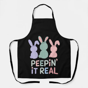 Tablier Peepin'It Real Lapins Lapins Lapins Pâques Bunnies