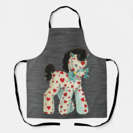 Tablier Peggy Ann All Over Grey avec Pony Kitchen Apron