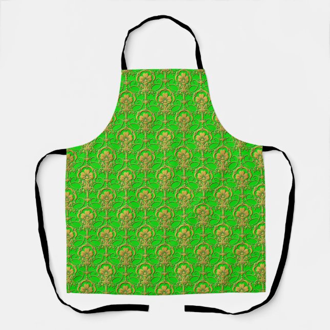 Tablier Peggy Ann sur Gold Green St Patrick's Apron (Recto)