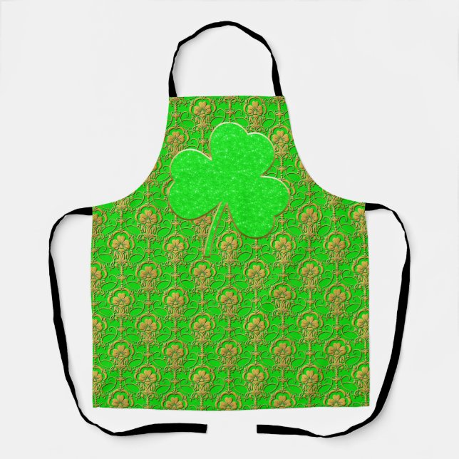 Tablier Peggy Ann sur Gold Green St Patrick's Apron (Recto)