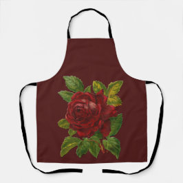 Tablier Peggy Ann sur Maroon Rose Cuisine Apron