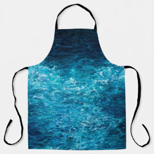 Tablier peinture à l'huile montrant les vagues de l'océan