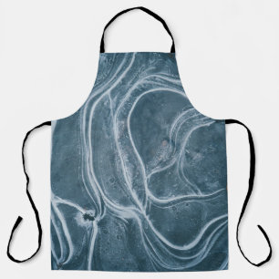 Tablier Peinture abstraite noire et grise