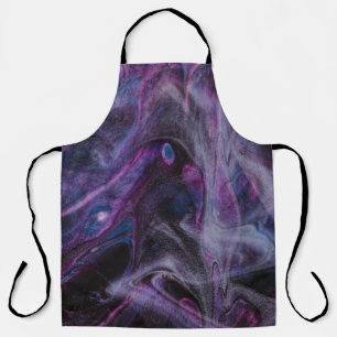 Tablier Peinture abstraite violette et rose