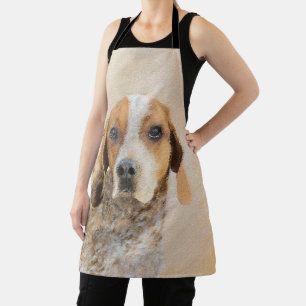 Tablier Peinture américaine anglaise sur pilon - Chien Art