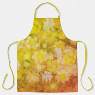 Tablier Peinture Aquarelle Salée Abstraite Florale Rétro