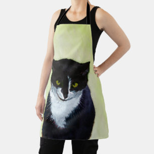 Tablier Peinture de chat Tuxedo - Cute Original Cat Art