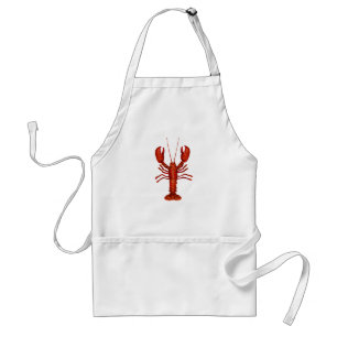 Tablier Peinture de homard sur le littoral nautique