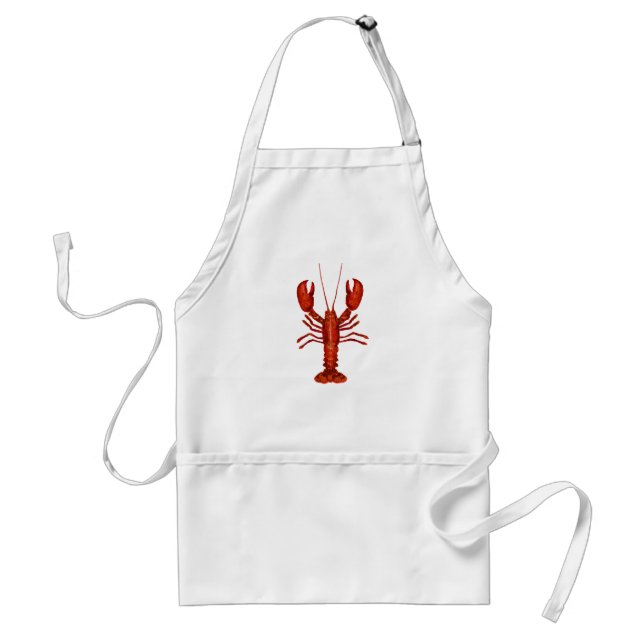 Tablier Peinture de homard sur le littoral nautique (Devant)