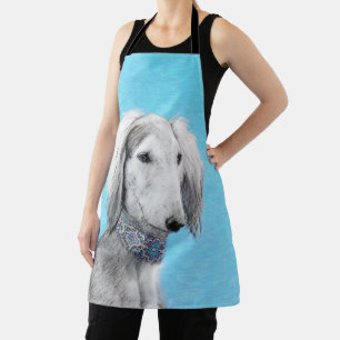Tablier Peinture de Saluki (argenté) - Jolie illustration 