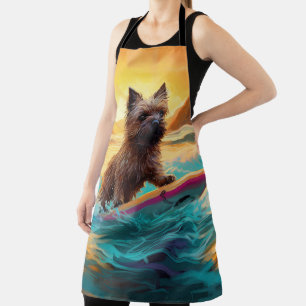 Tablier Peinture de Surf sur Plage de Terrier Cairn