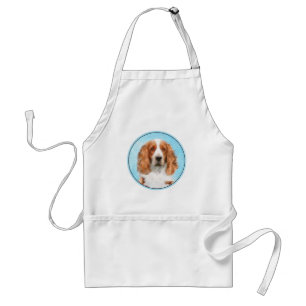 Tablier Peinture d'espagnol Welsh Springer - Art original 