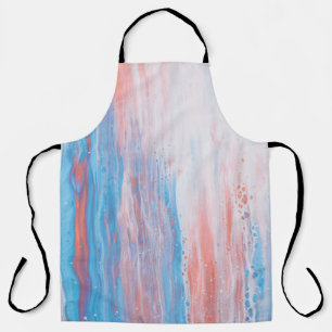 Tablier Peinture en toile rose et bleue