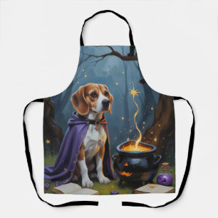 Tablier Peinture fantaisiste d'Halloween de chien Beagle