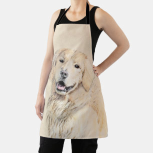 Tablier Peinture Golden Retriever - Joli art original chie