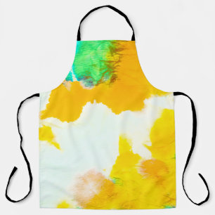 Tablier Peinture Grungy Orange. Tie Dye Print. Batik color