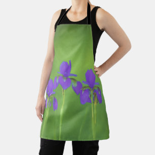 Tablier Peinture Iris Violet - Art Fleur Originale
