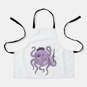 Tablier Peinture Octopus Peinture brosse