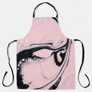 TABLIER PEINTURE ROSE NOIRE ABSTRAITE SUR ARRIÈRE - PLAN P