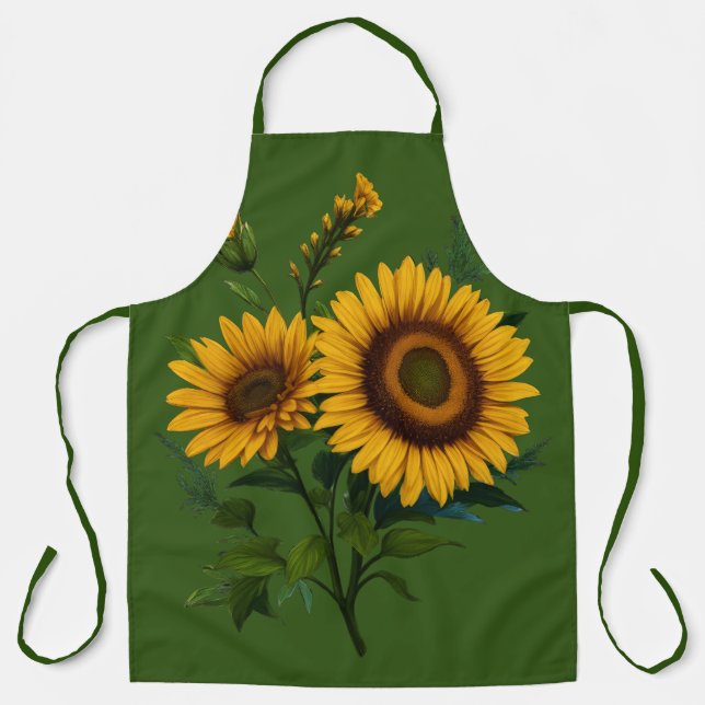 Tablier Peinture Tournesol N'importe quel Arrière - plan d (Recto)